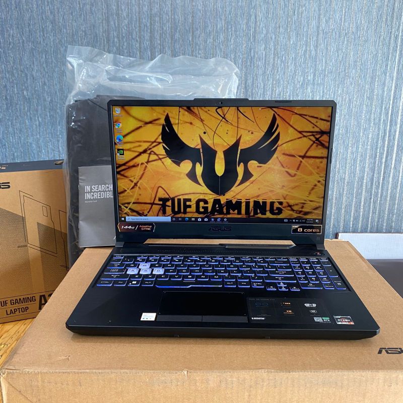 Laptop Asus TUF Gaming 15 FA506IC, Amd Ryzen 7 - 4800H Ram 8Gb/ SSD 512Gb DualVga  Nvidia Geforce RTX 3050 4Gb + Amd Radeon (TM) Graphic