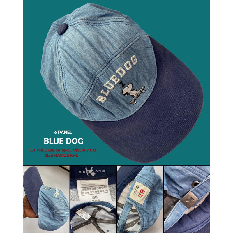 TOPI 6 PANEL BLUEDOG