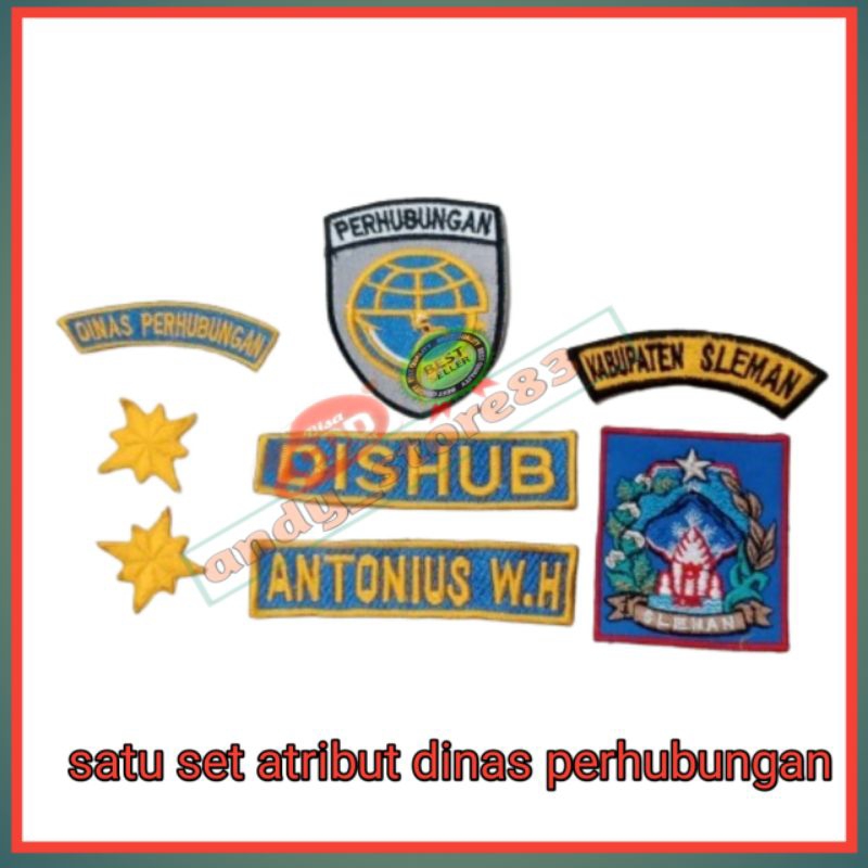 atribut dinas perhubungan /atribut dishub bordir