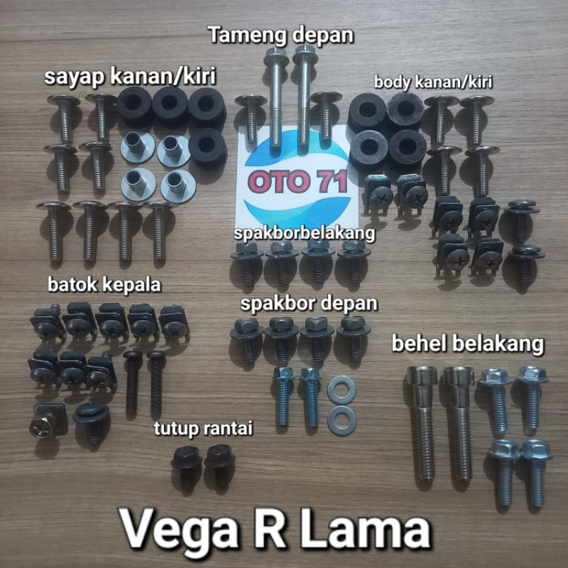 Baut fullset body Vega R Lama / baut lengkap body vega R lama