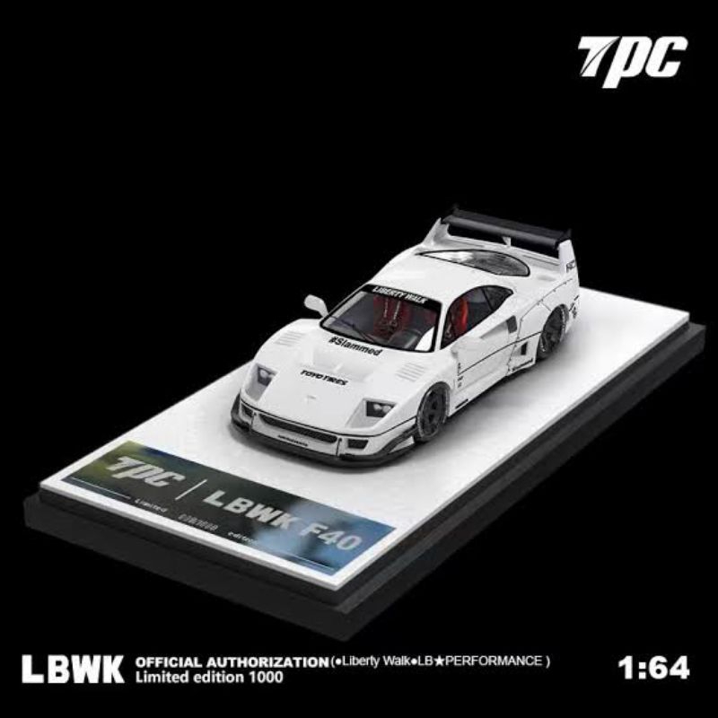 TPC 1:64 LBWK FERRARI F40 WIDE BODY WHITE
