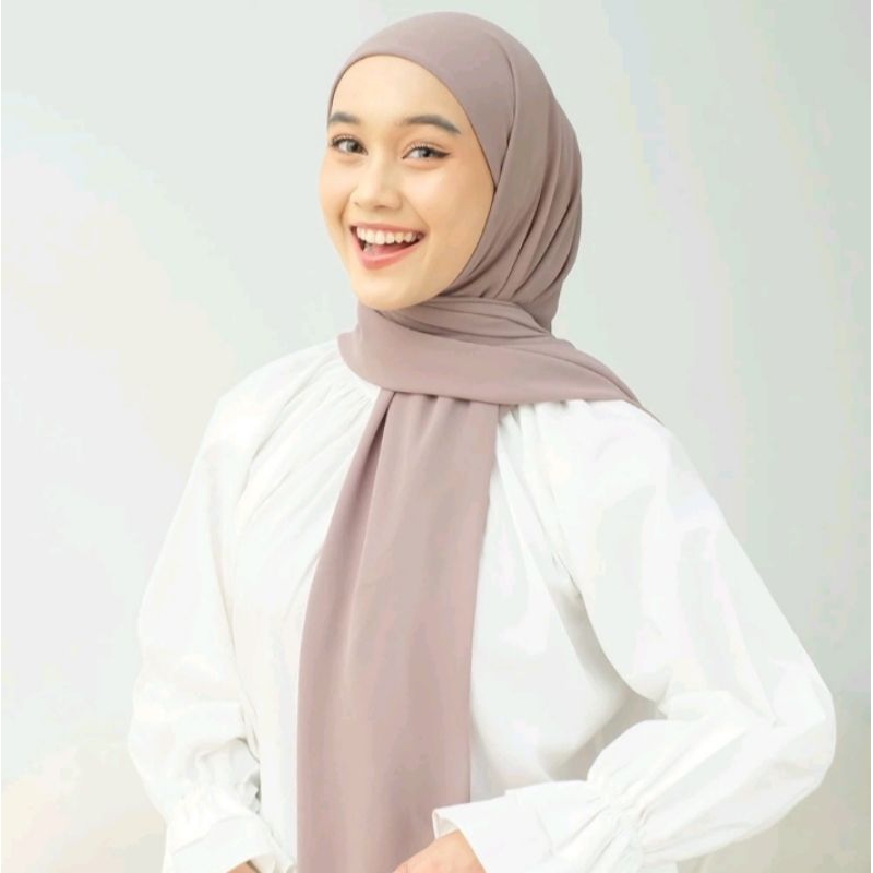 LOZY HIJAB - Dark Choco - Bawal inner square ( Segi empat ) by Lozy Hijab Official