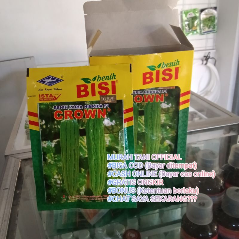 

Benih Paria Pare Jumbo Crown 11 F1 (Cocok ditanam di dataran rendah sampai menengah) isi Benih 10 gram Kadaluwarsa 2025 (Terbaru) isi Kemasan Benih 55-75 Butir