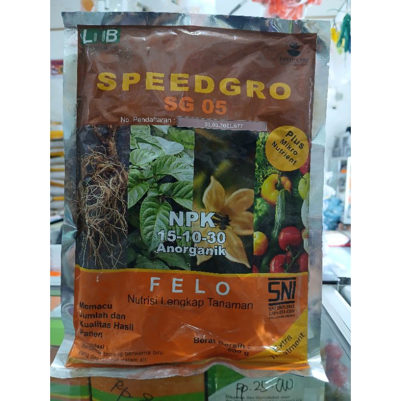 Speedgro 05 500gr pupuk NPK 15-10-30 Anorganik