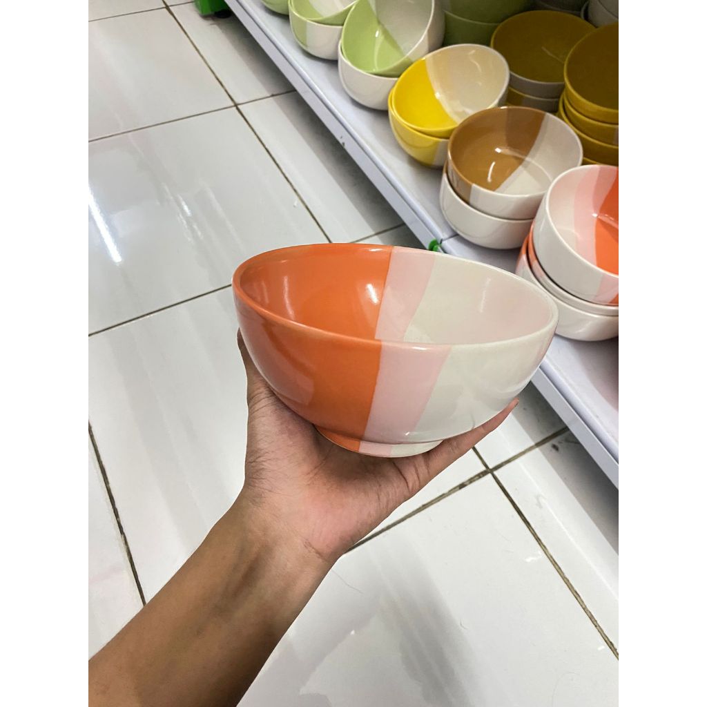 MANGKOK KERAMIK /MANGKOK KERAMIK 2 WARNA/MANGKOK KERAMIK MURAH