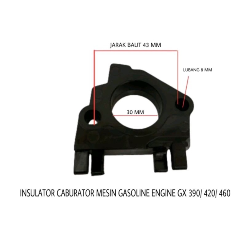 Fiber Karburator Honda GX 390 GX 420 GX 460 / GX390 GX420 GX460