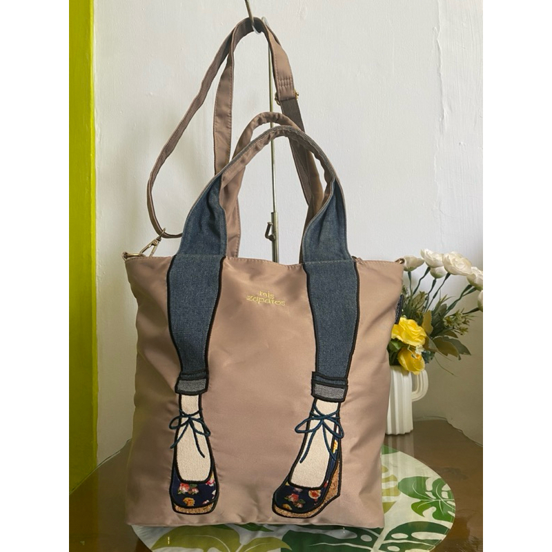 tas selempang tote bag mis zapatos preloved keren