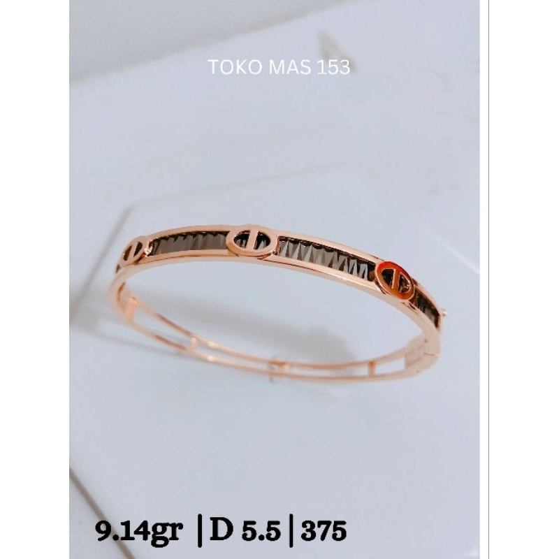 WAJIB TANYA STOCK Realpict Gelang Bangle Model Fashion Emas Asli Kadar 375