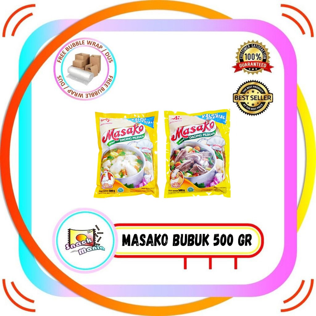 

Masako Bubuk Kaldu Penyedap Rasa Ayam & Sapi ~ 500 gr Chicken & Beef