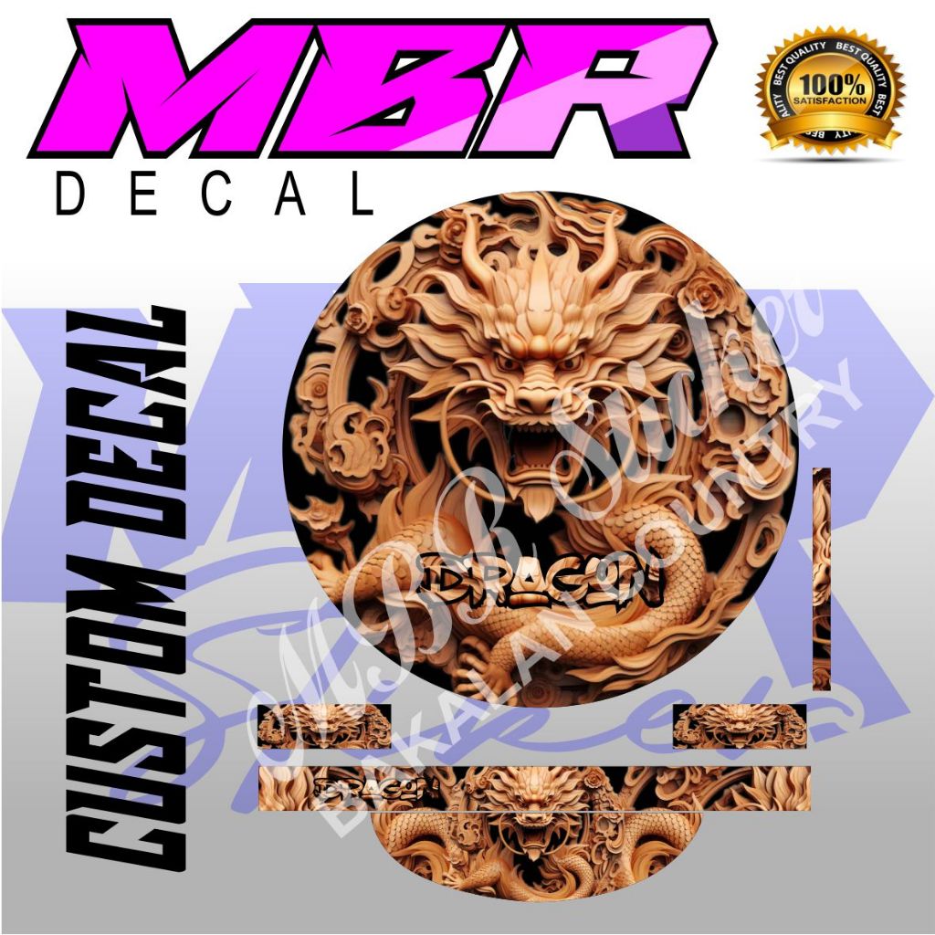 STIKER TEBOK MURAI,STIKER TEBOK MURAI MOTIF UKIR