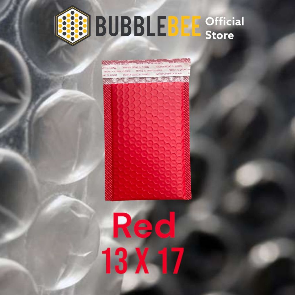 

bubble mailer amplop red