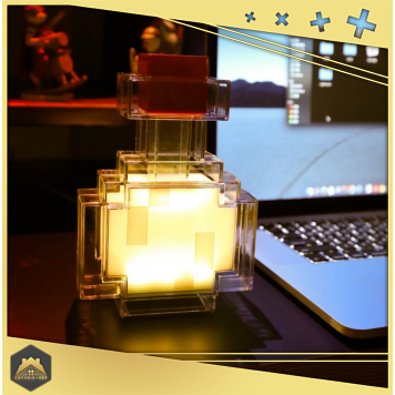 KEKINIAN - Lampu LED Minecraft Potion Bottle RGB Baterai ( Minecraft LED Potion Bottle RGB Lamp ) Mu