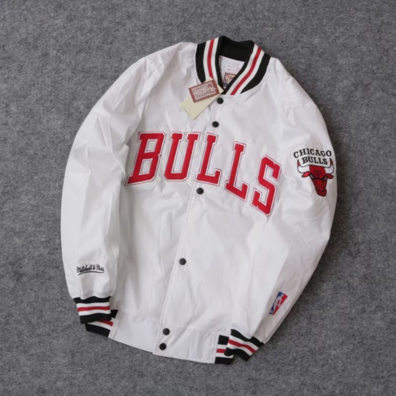 VARSITY JACKET BASEBALL NBA CHICAGO BULLS BORDIR FULL TAG PREMIUM MIRROR