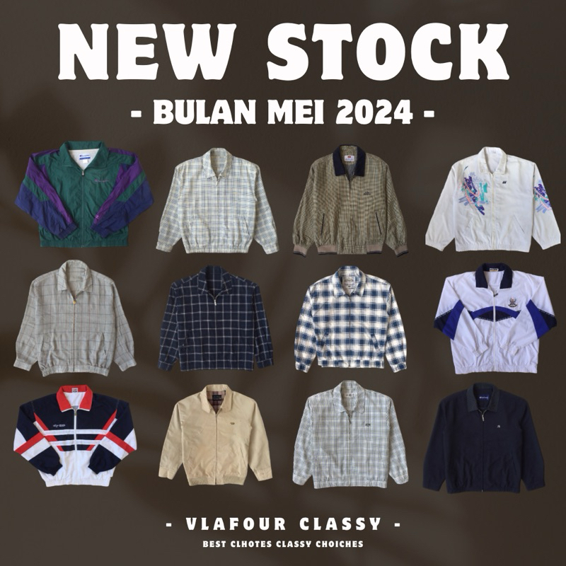 (STOK TERBARU) VINTAGE JACKET | HARRINGTON | TARTAN | WINDBREAKER | FLIGHT | COLOUR BLOCK | WORK JAC