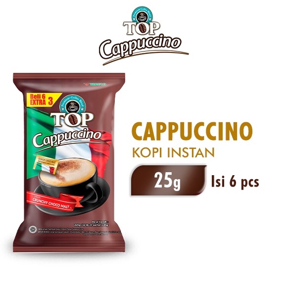 

Buy here Top Coffee Kopi Instan Cappucino Pack 25 gr isi 6 3 pcs