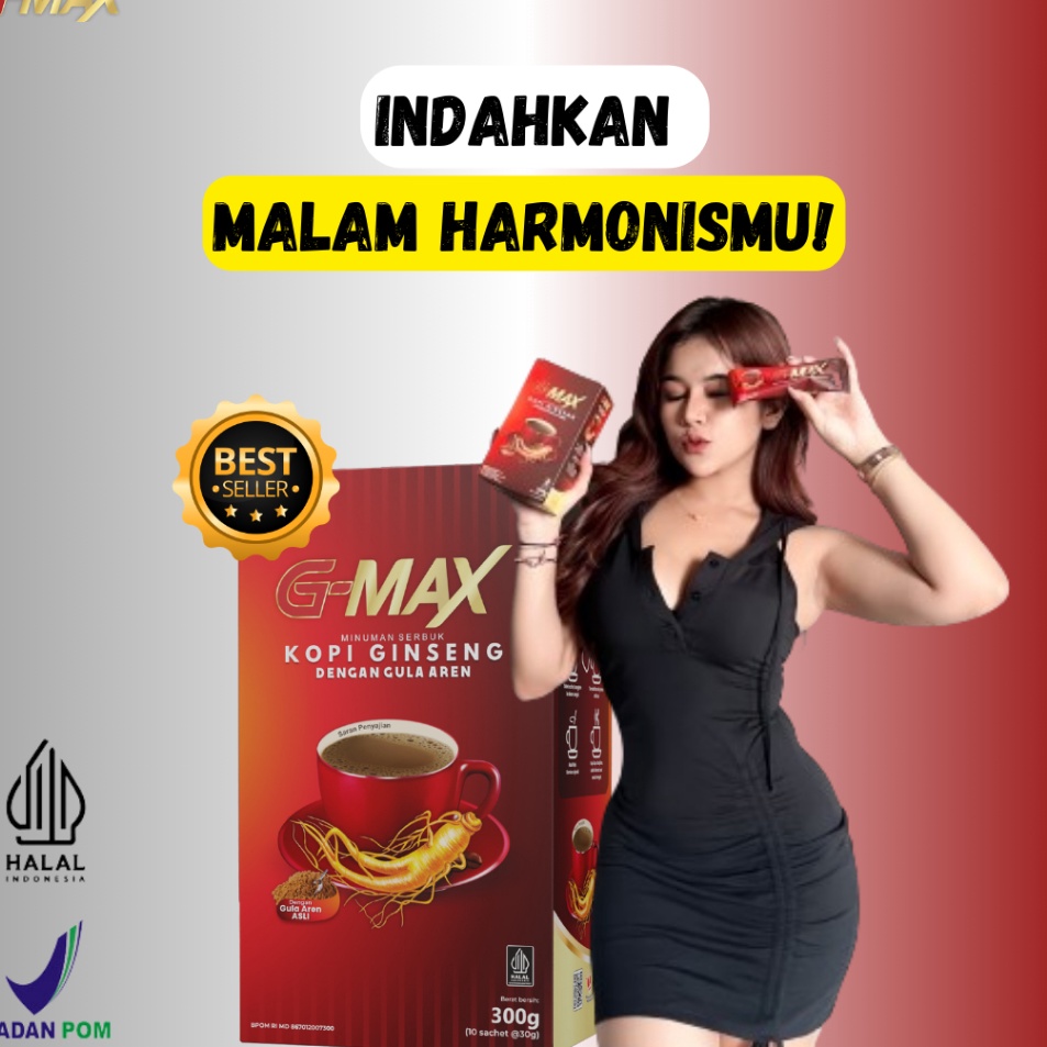 

Harga Khusus G MAX KOPI GINSENG PENAMBAH STAMINA TERDAFTAR BPOM GMAX