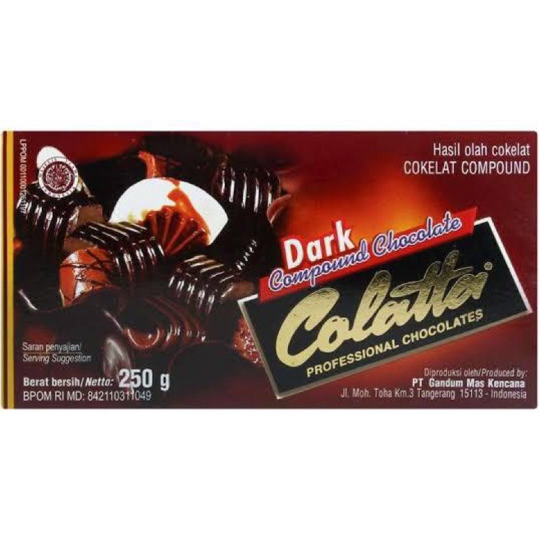 

Hot Sale Collata Dark Compound Chocolate 25 Gram Colatta Dark Compound