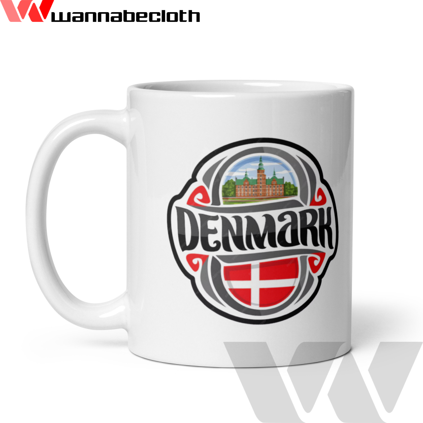Mug Denmark Gelas Denmark Mug Gelas Souvenir Negara Dunia Cetak Mug Custom Mug Print