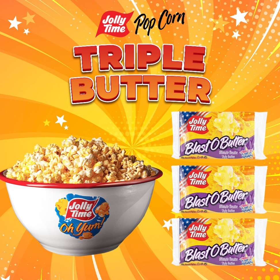 

Sedia Disini Jolly Time Paket Triple Butter 3BOB Mircowave Popcorn Live