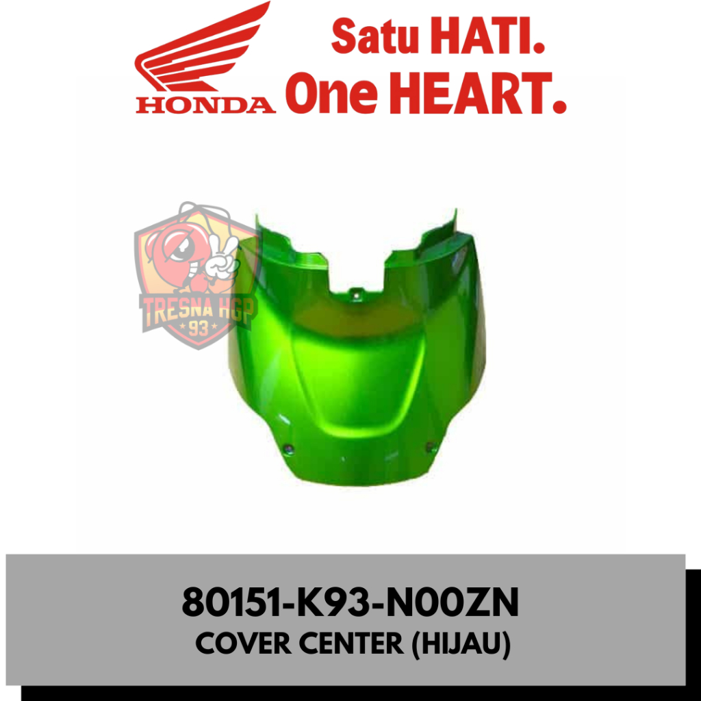 80151-K93-N00ZN COVER TUTUP MESIN (HIJAU) SCOOPY ESP K93 ORIGINAL | COVER CENTER 80151K93N00ZN