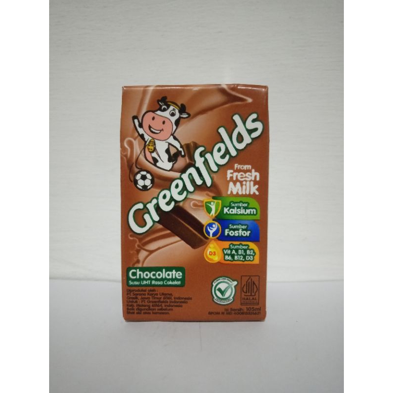 

susu Greenfields rasa cokelat 105ml