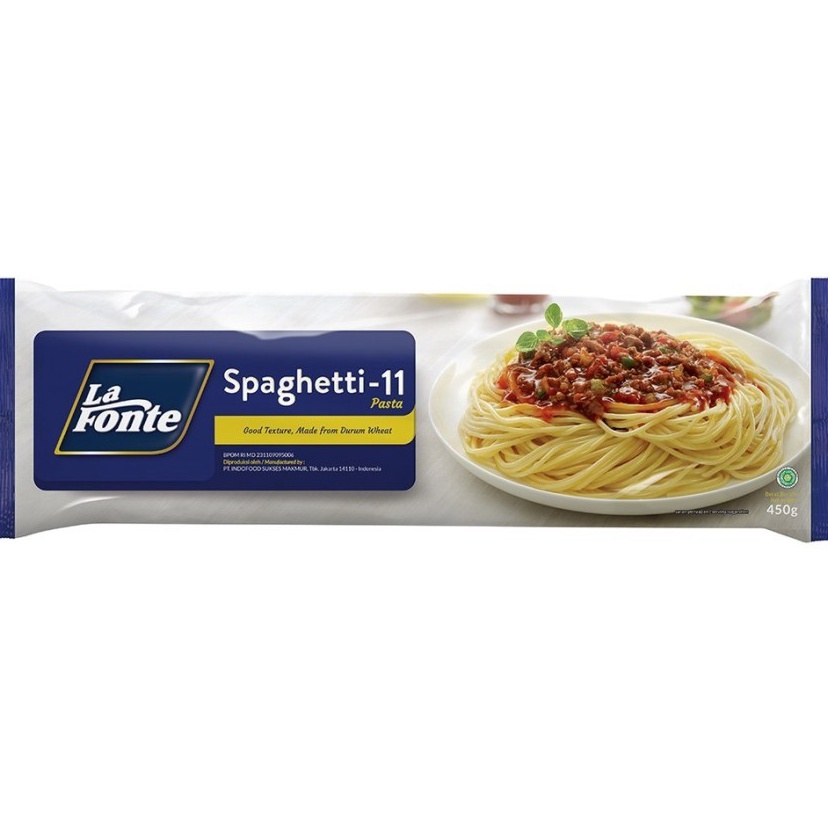 

Terdepan La Fonte Spaghetti 45 gram Spagheti 11 Pasta HALAL