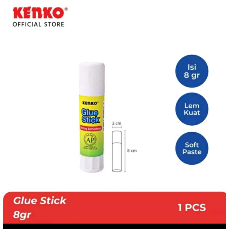 

Lem Kertas Glue Stick Kenko 8 gr GS01 Kecil / lem kertas roll