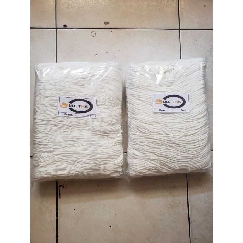 TALI KUR PUTIH  1KG LEBAR 2 MM 3 MM / TALI BULAT /TALI SARUNG GULING