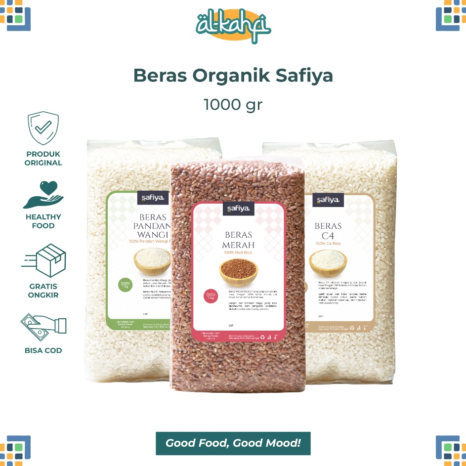 

Serbuu Beras Organik 1 Kg Beras Merah Beras Pulen dan Wangi Premium 1 Original
