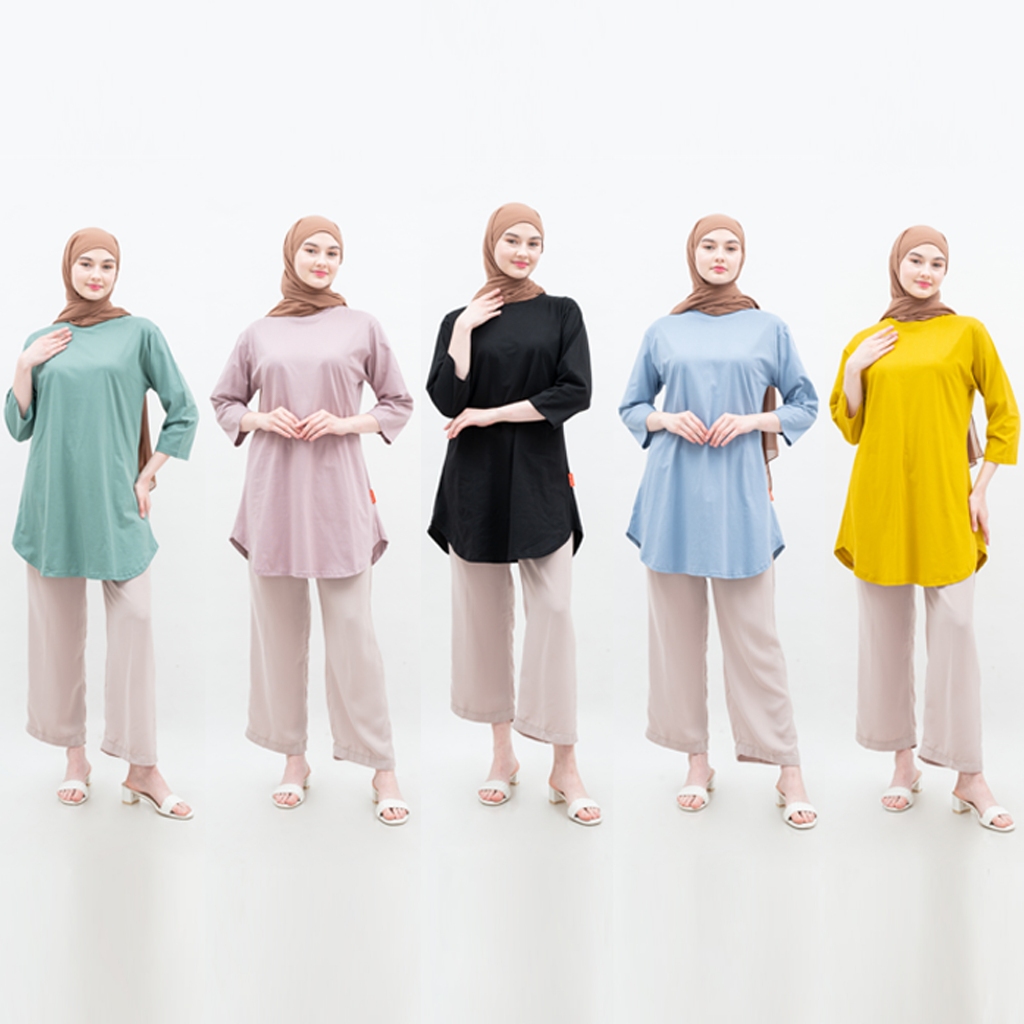[Terlaris] Kaos Polos Wanita Model Tunik