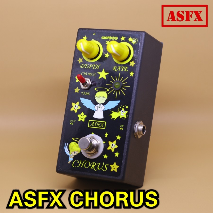 ASFX CHORUS dengan 2 mode efek chorus dan vibe untuk gitar dan bass guitar effects pedal
