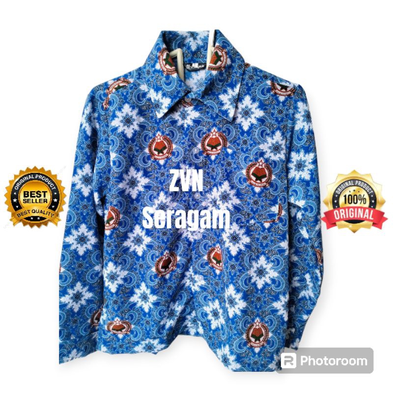 Seragam SMP-MTS/Lugina biru Seragam sekolah negeri/ Seragam batik sekolah/ Batik seragam sekolah/ Se