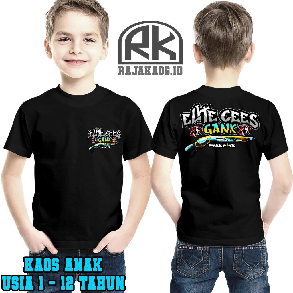 RajaKaos.ID KAOS ANAK FF ELITE CEES GANK VERSI SG PARROT FF USIA 1-12 TAHUN - BAJU FF ANAK COWOK CEW