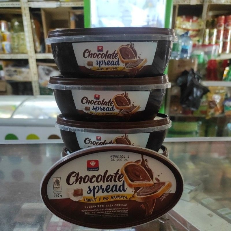 

Diamond Chocolate Spread 250 gram ( Olesan Roti Rasa Coklat)