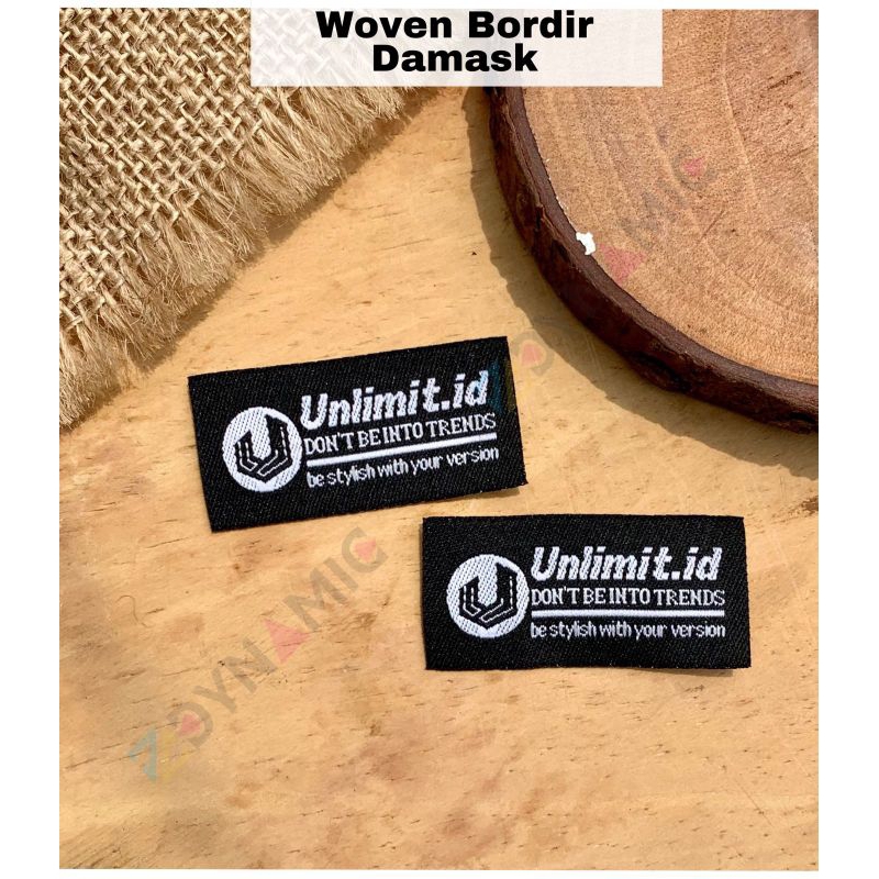 

label woven / woven bordir / label rajut /Ukuran 1,5x4/1,5x5/2x4/2x5 cm