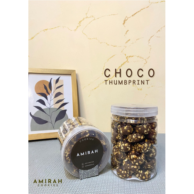 

Choco Thumbprint Cookies - Amirah Cookies (Versi Toples Tabung 750ml)