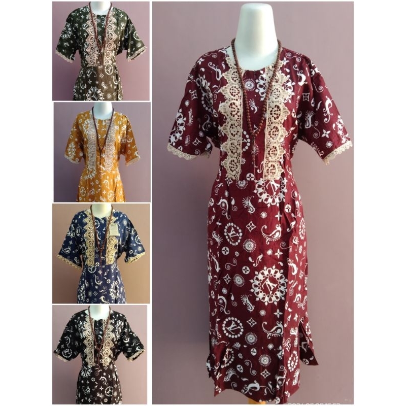 DASTER BATIK PEKALONGAN DASTER KEKINIAN DASTER REMAJA DASTER MODERN HOME DRESS DASTER BUSUI