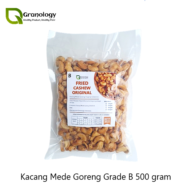 

Kacang Mede Goreng Original Tawar / Fried Cashew Nut Original (GRADE B) - 500 gram