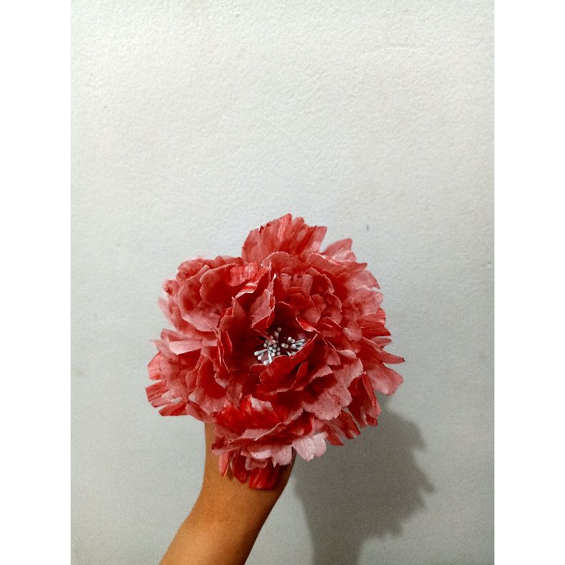 

Wafer Paper Flower Peony Maroon