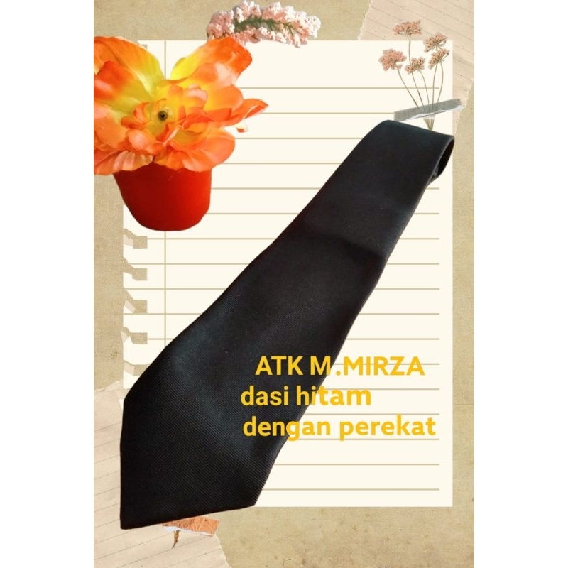 

Dasi hitam polos dengan perekat