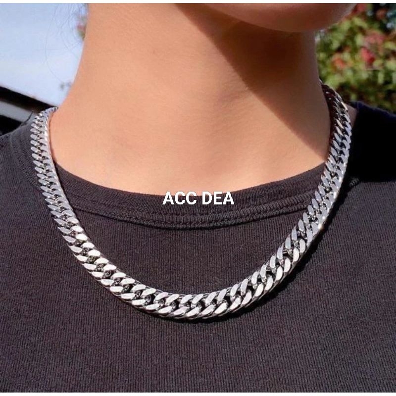 KALUNG RANTAI TITANIUM PRIA ANTI KARAT MODEL JUMBO BESAR/KALUNG PRIA MACHO