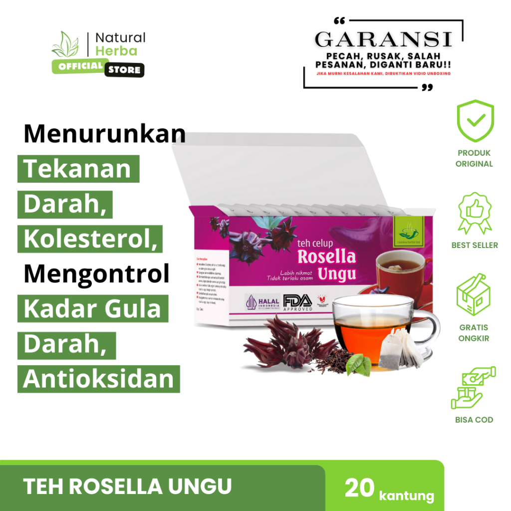 

Teh Rosella Ungu Menurunkan Tekanan Darah, Kolesterol, Mengontrol Tekanan Gula Darah dan Antioksidan