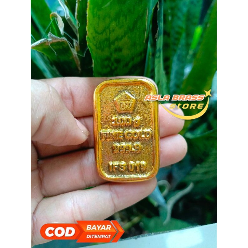 Replika Emas Antam Diecast Fine Gold 999.9 Miniatur Logam Mulia Replika Emas Batangan 100 Gram