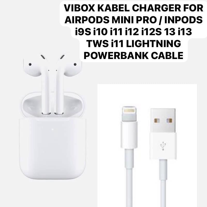 RJ KABEL CHARGER INPODS i9S i10 i11 i12 i12S 13 i13 TWS i11 LIGHTNING / kabel data iphone / kabel ch