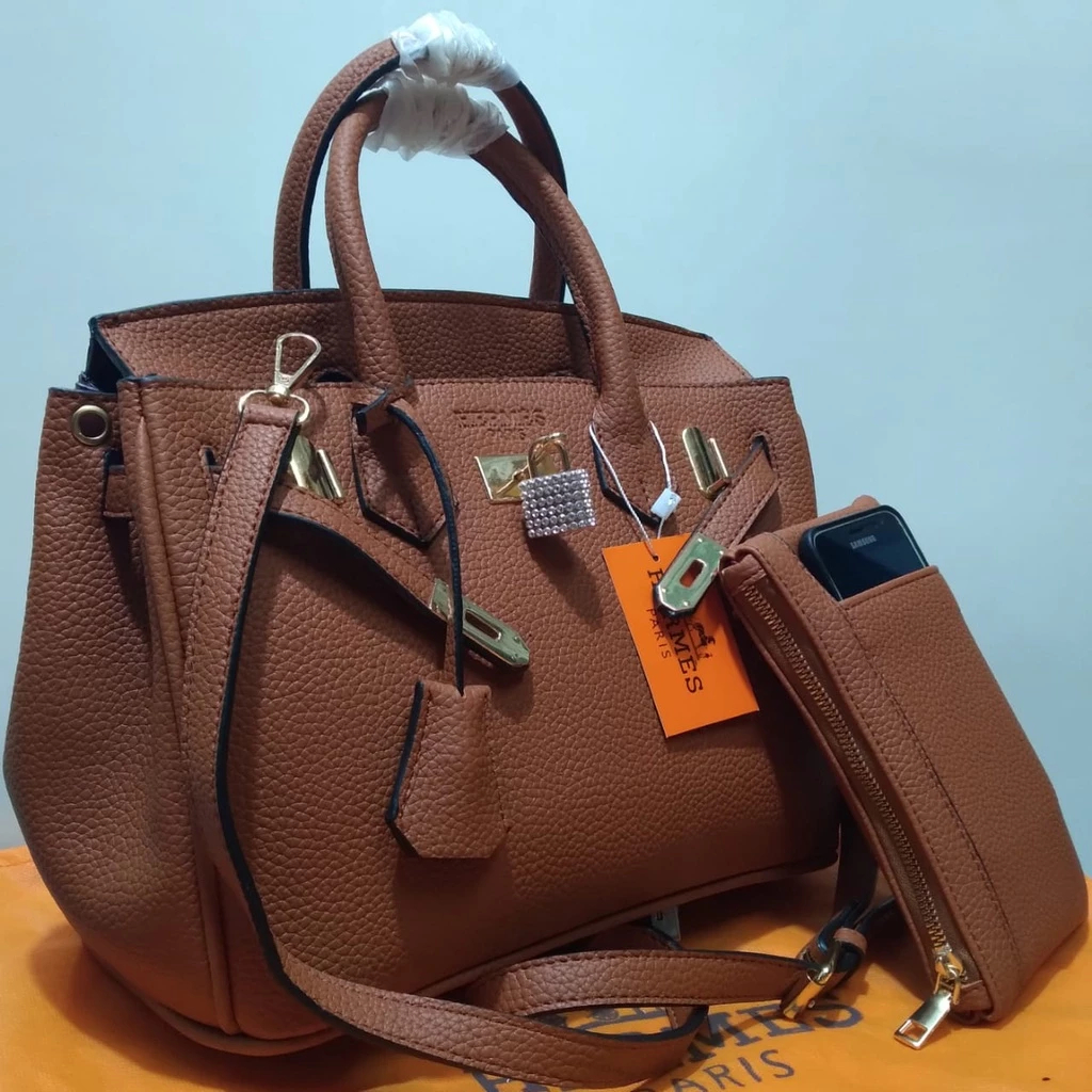 Cokelat - 20870HERMES Togo Premium Free Box / Tas Selempang Wanita 30Birkin Amazone Import