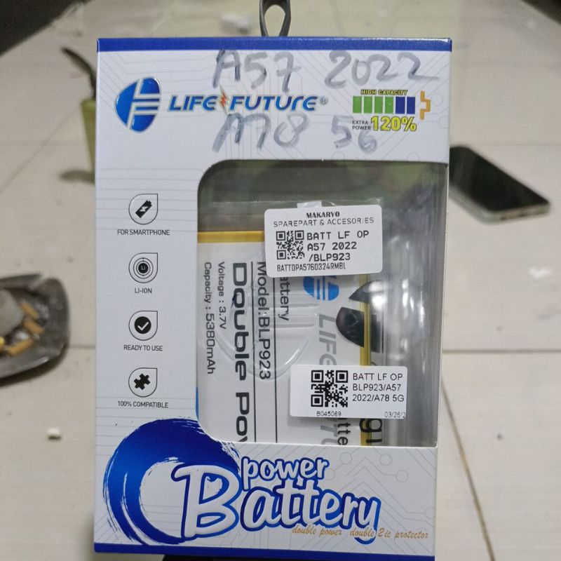BATTERY LF(LIFE FUTURE) OPPO A57 2023 BLP923