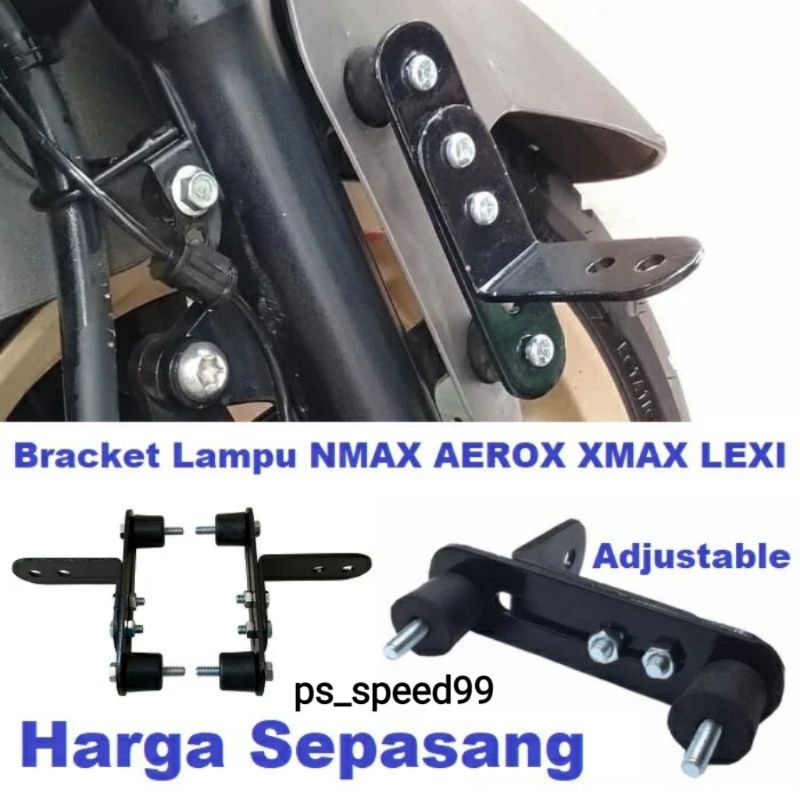 breket lampu tembak sorot breket dudukan lampu LED breket spakbor motor nmax aerox xmax