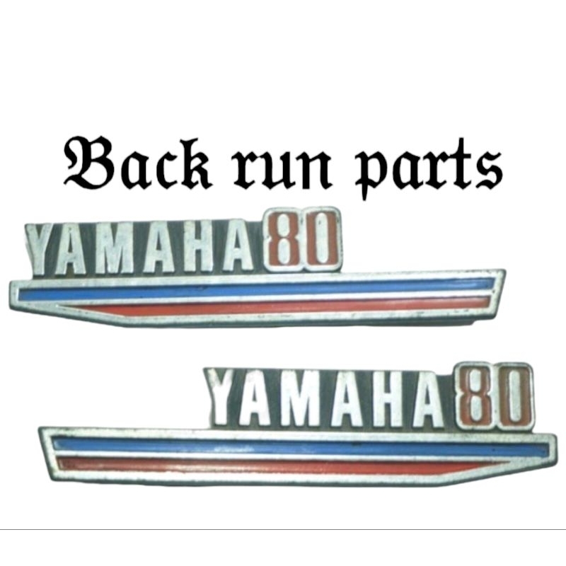emblem yamaha v80 badge v80 emblem tepong yamaha v80 nos