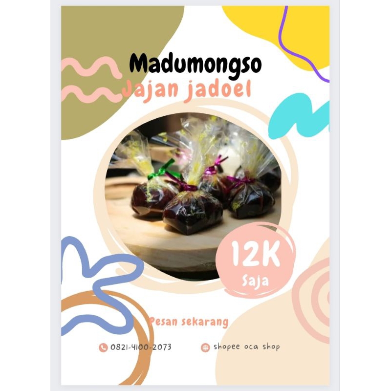 

MADUMONGSO wadah ekonomis/Jajan jadoel/Jenang/Oleh oleh/Ketan hitam/Home Made/Jajan Ponorogo/Asli Ponorogo/Kue Lebaran/Kue Hajatan