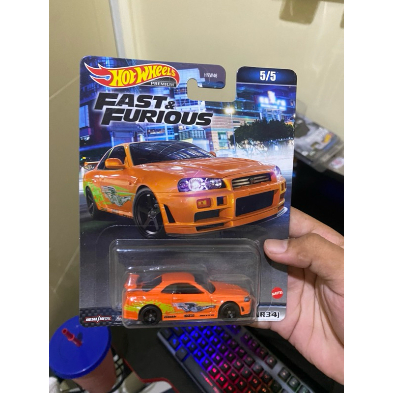 Hotwheels Premium R34 Fast & Furious Orange